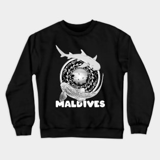 Maldives Leopard Shark Whitetip Reef Shark Crewneck Sweatshirt